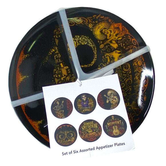 Disney's Coco Set of Six Appetizer Plates - Picture 2 of 10
